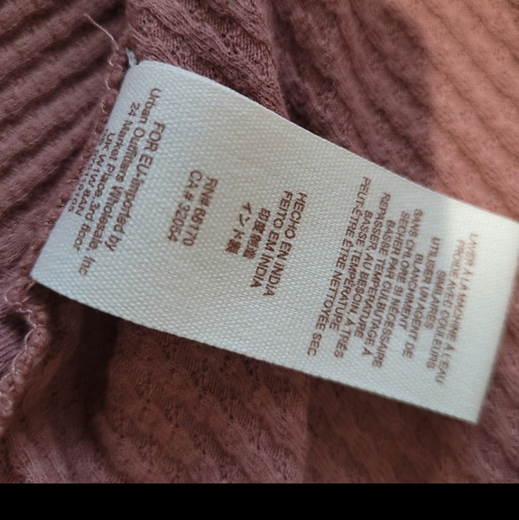 Free People Parisian Nights Women SZ S bell sleeve multi media top Mauve thermal - Picture 10 of 12